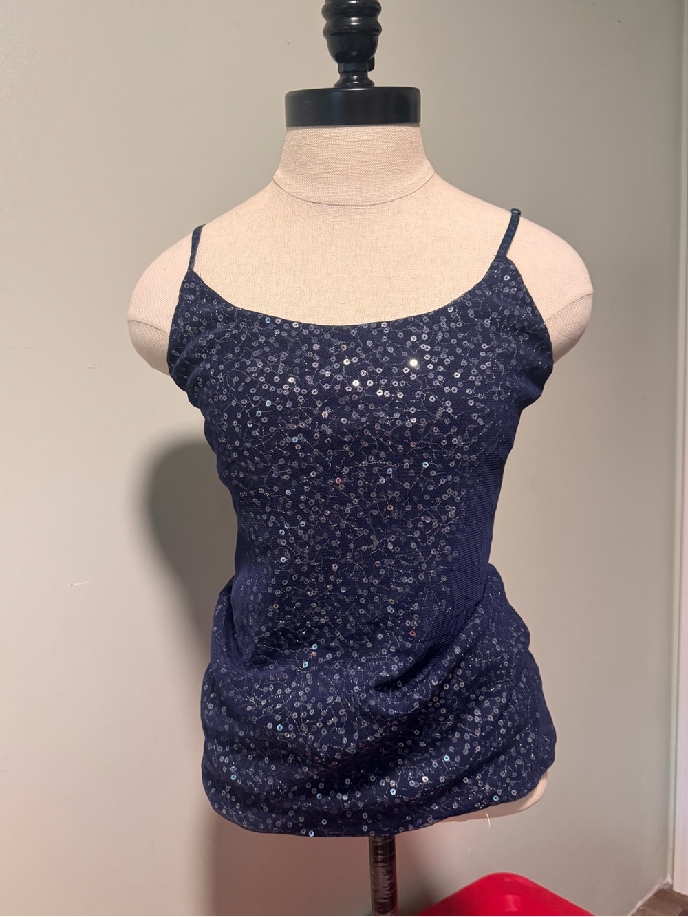 The Limited Navy Sequin Y2K Camisole